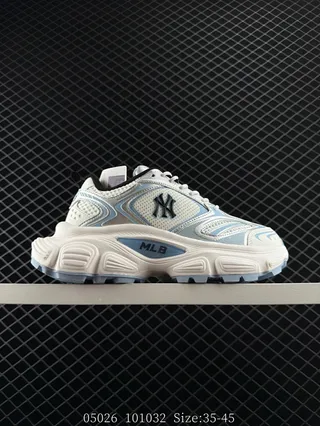MLB Winner Chunky White and Light Blue Chunky Sneakers 2