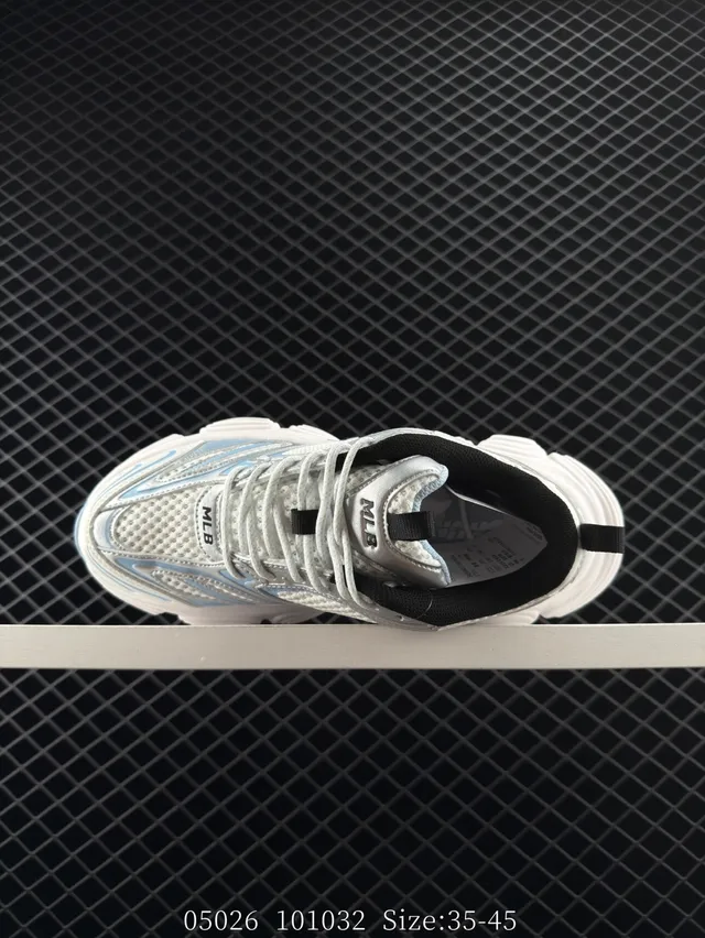 MLB Winner Chunky White and Light Blue Chunky Sneakers 5