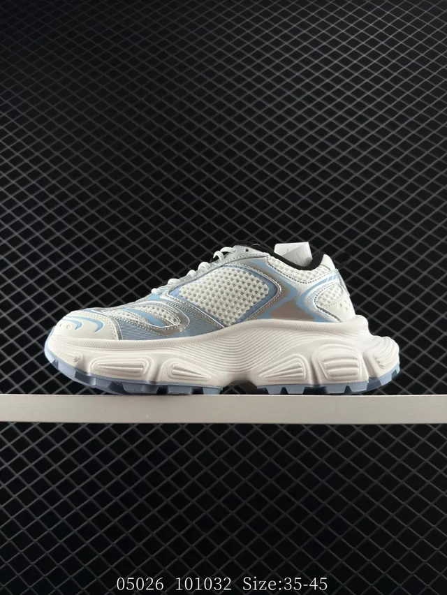 MLB Winner Chunky White and Light Blue Chunky Sneakers 6
