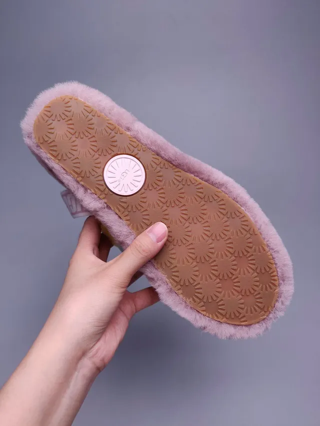 Multicolor Fuzzy Colorblock Slide Slippers 3