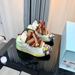 Multicolor Pixel Toe Sin Cordones Correa Tejida Zapatillas