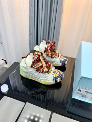 Multicolor Pixel Toe Laceless Woven Strap Sneakers 1