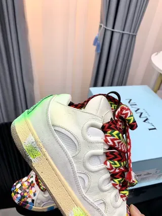 Multicolor Pixel Toe Laceless Woven Strap Sneakers 7