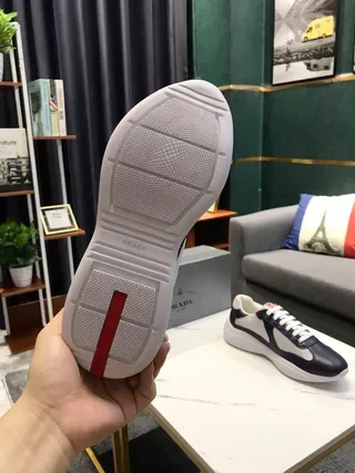 Navy and Gray Two-Tone Mesh Panel Sneakers 4