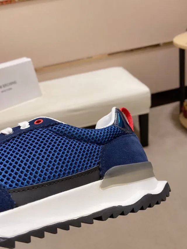 Navy Suede and Mesh Low-Top Lifestyle Sneaker 7
