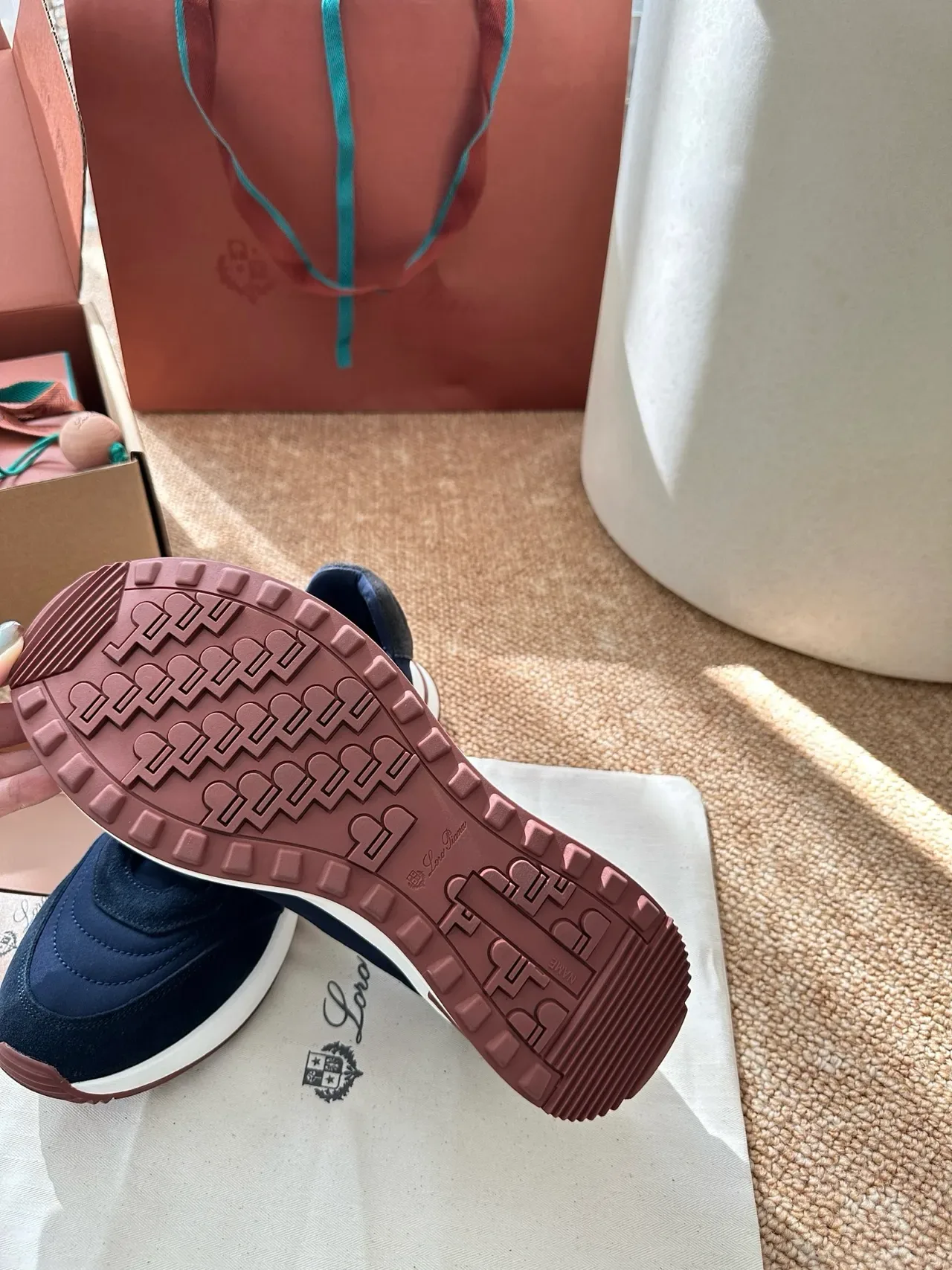 Navy Suede and Textile Low-Top Lifestyle Sneaker 4