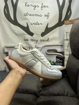 Off-White and Light Gray Lifestyle Sneakers 6