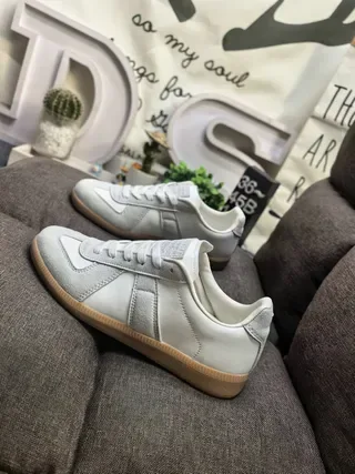 Off-White and Light Gray Lifestyle Sneakers 7