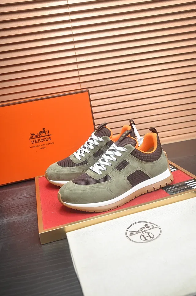 Olive Green and Brown Panelled Suede Lifestyle Sneaker 4