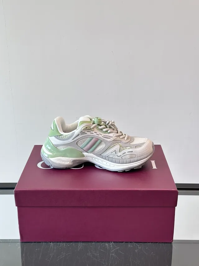 Pastel Green and Cream Chunky Lifestyle Sneakers 3