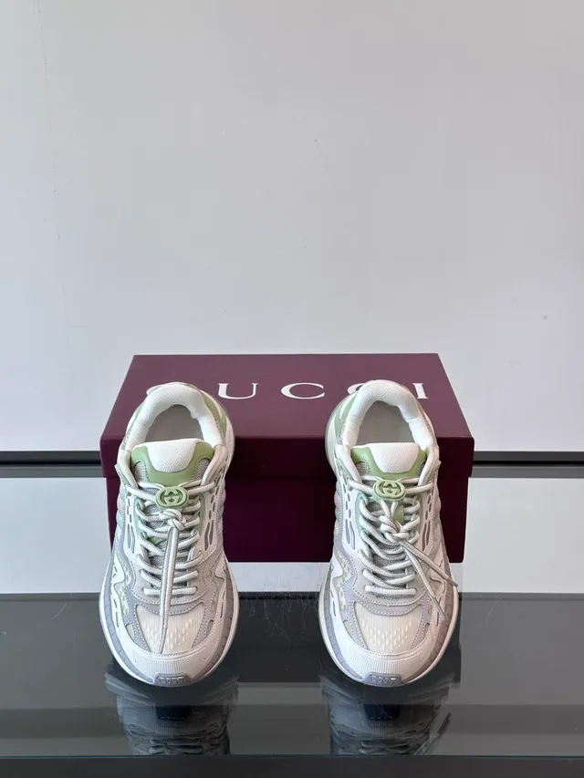 Pastel Green and Cream Chunky Lifestyle Sneakers 4