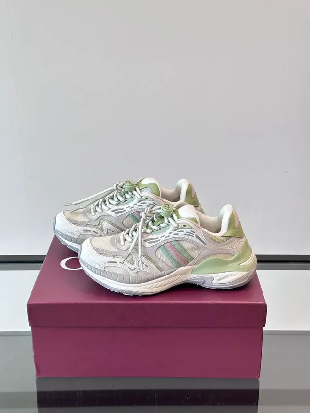 Pastel Green and Cream Chunky Lifestyle Sneakers 5