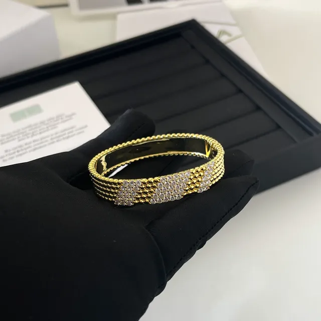 Pavé-Crystal Beaded-Edge Hinged Bangle Bracelets 4