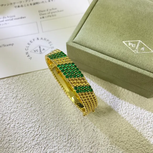 Pavé-Crystal Beaded-Edge Hinged Bangle Bracelets 8