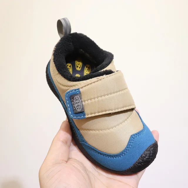 Peach and Cream Fleece-Trimmed Slip-On Casual Shoes 6