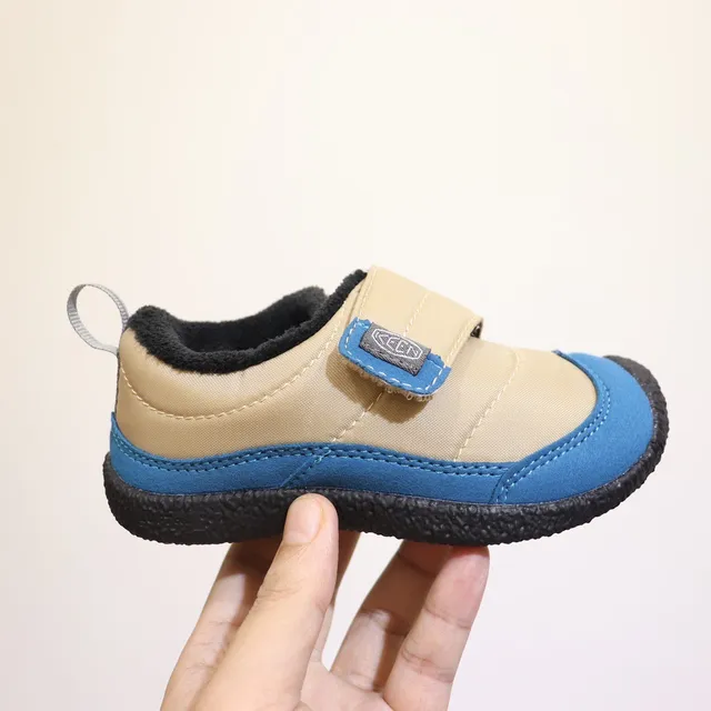 Peach and Cream Fleece-Trimmed Slip-On Casual Shoes 7