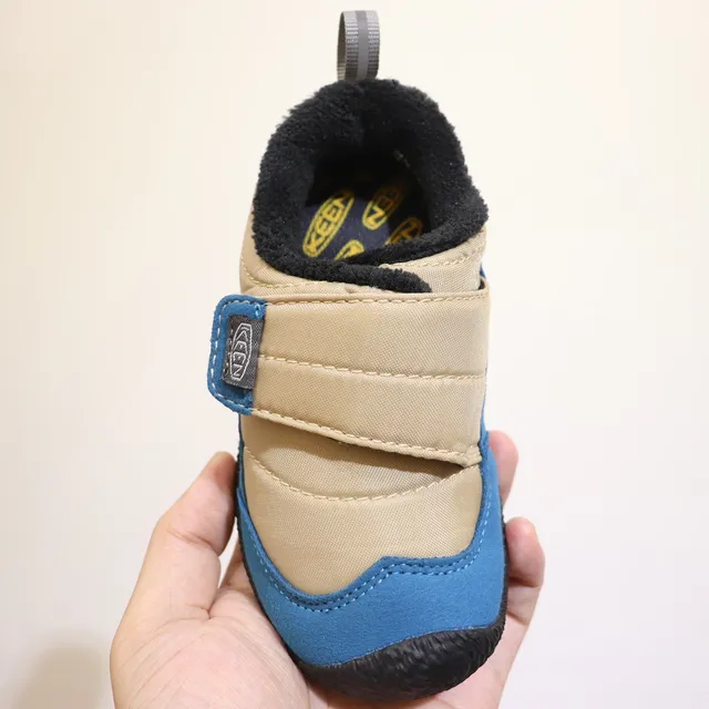 Peach and Cream Fleece-Trimmed Slip-On Casual Shoes 9