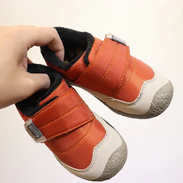 Peach and Cream Fleece-Trimmed Slip-On Casual Shoes 17
