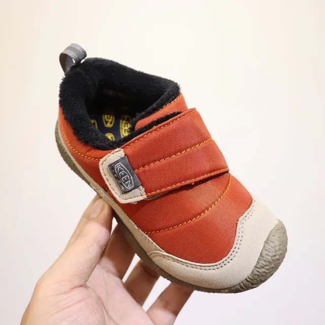 Peach and Cream Fleece-Trimmed Slip-On Casual Shoes 18