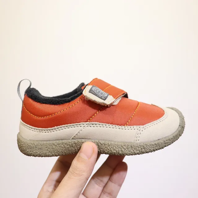 Peach and Cream Fleece-Trimmed Slip-On Casual Shoes 19