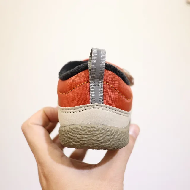 Peach and Cream Fleece-Trimmed Slip-On Casual Shoes 20