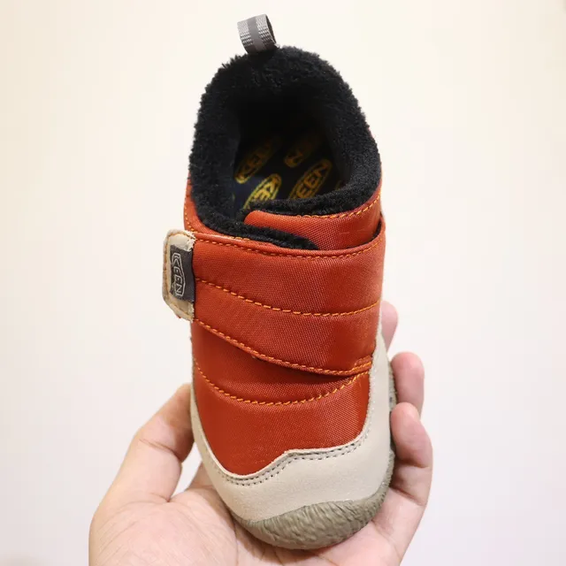 Peach and Cream Fleece-Trimmed Slip-On Casual Shoes 21