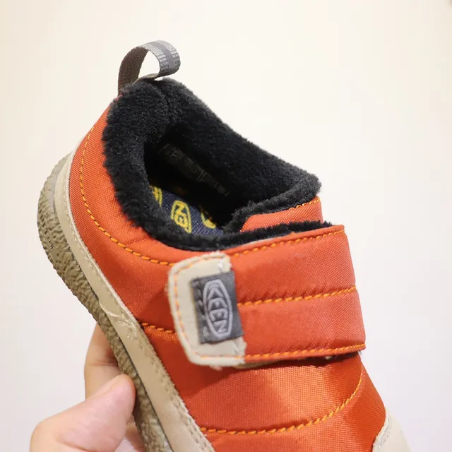 Peach and Cream Fleece-Trimmed Slip-On Casual Shoes 22