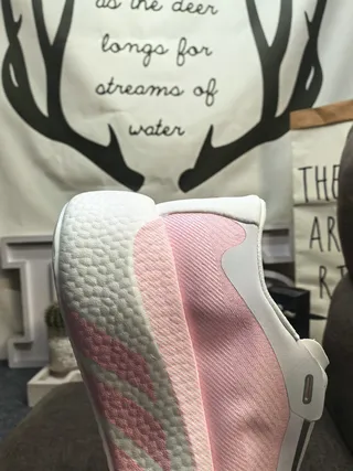 Pink and White Laceless Slip-On Sneakers 3