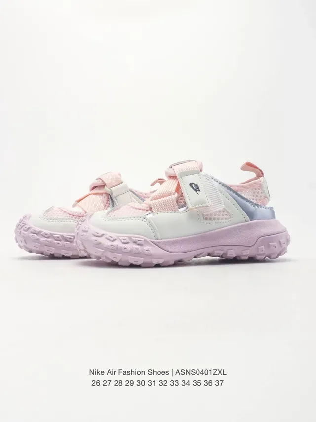 Pink and White Strap-Closure Kids Lifestyle Sneakers 22