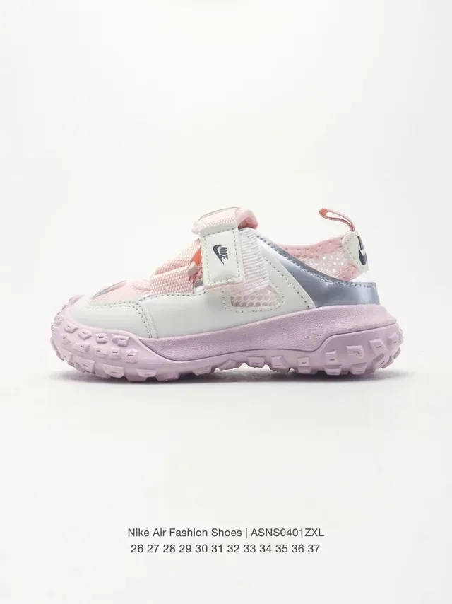 Pink and White Strap-Closure Kids Lifestyle Sneakers 24