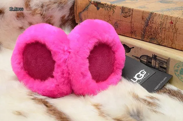 Bonnet rose vert de peluche avec extérieur en fourrure synthétique, copes d'oreille rembourrées 6