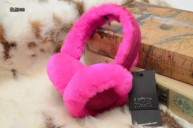 Bonnet rose vert de peluche avec extérieur en fourrure synthétique, copes d'oreille rembourrées 9