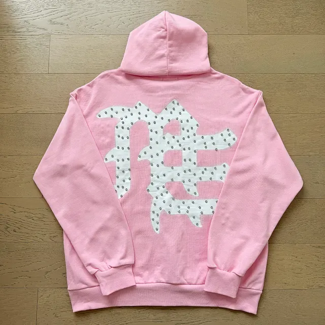 Pink Rhinestone 'Emotions Never Die' Full-Zip Hoodie 2
