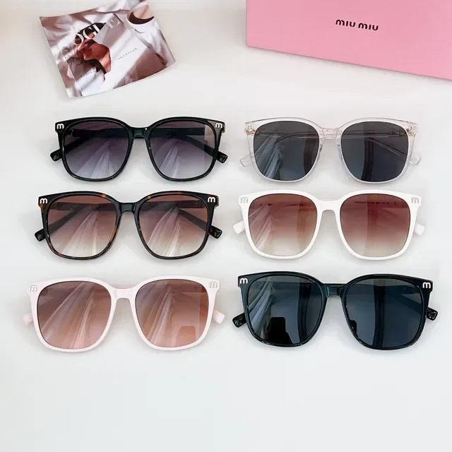 Pink White and Black Acetate Gradient Lens Sunglasses 3