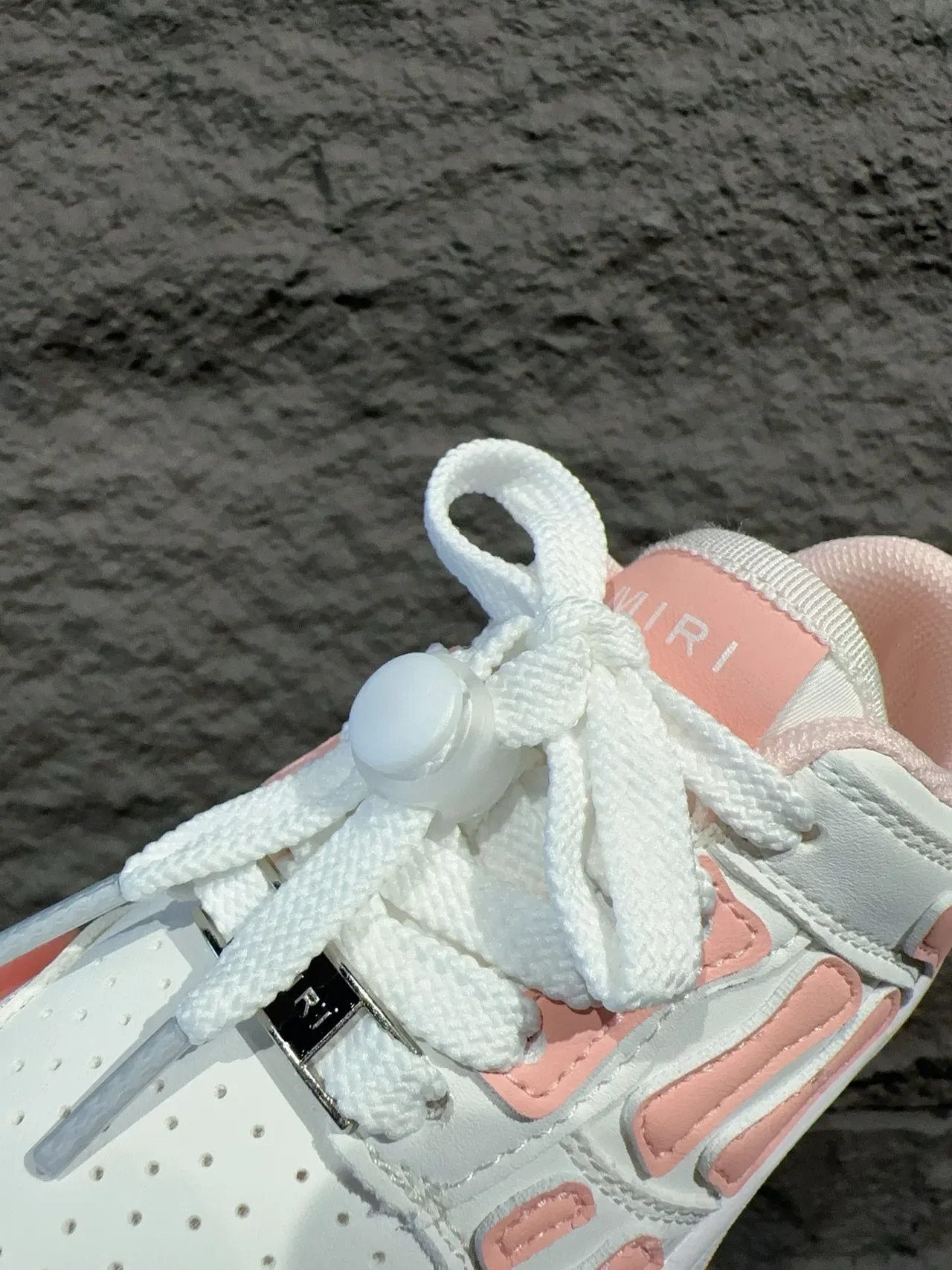 Pink White Low-Top Synthetic Overlay Paneling Sneakers 15