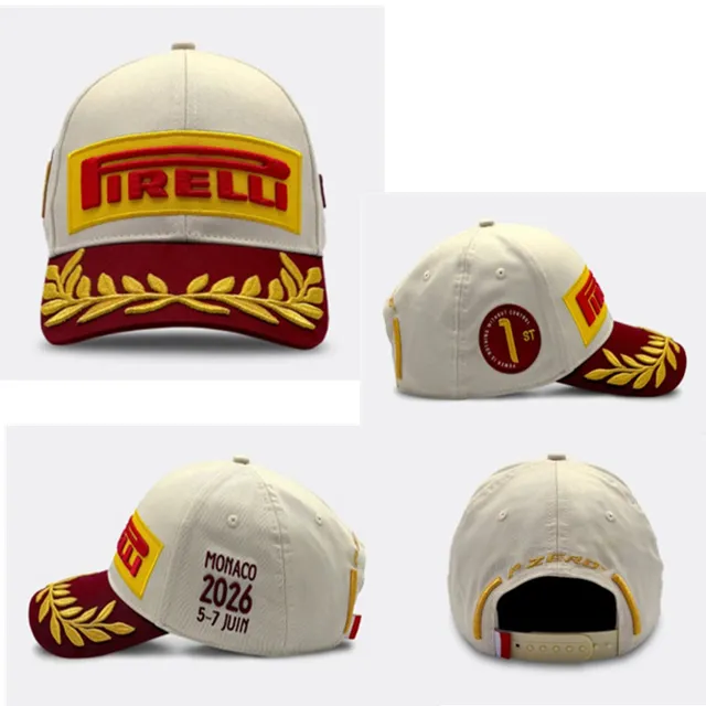 Pirelli Casquette de baseball noire et or logo brodé détail couronne de laurier 2