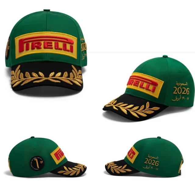 Pirelli Casquette de baseball noire et or logo brodé détail couronne de laurier 7