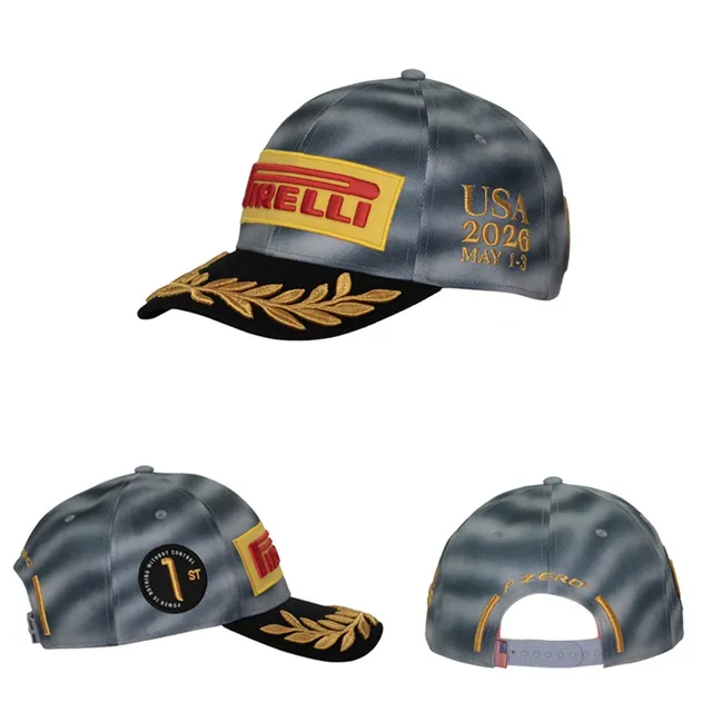 Pirelli Casquette de baseball noire et or logo brodé détail couronne de laurier 8