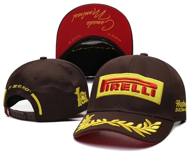 Pirelli Casquette de baseball noire et or logo brodé détail couronne de laurier 11