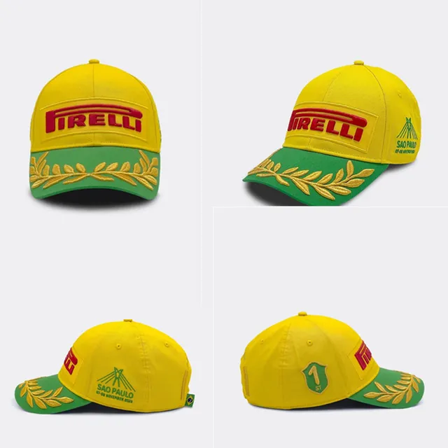 Pirelli Casquette de baseball noire et or logo brodé détail couronne de laurier 14