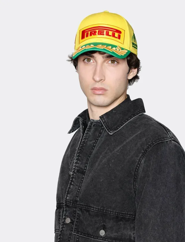 Pirelli Casquette de baseball noire et or logo brodé détail couronne de laurier 15