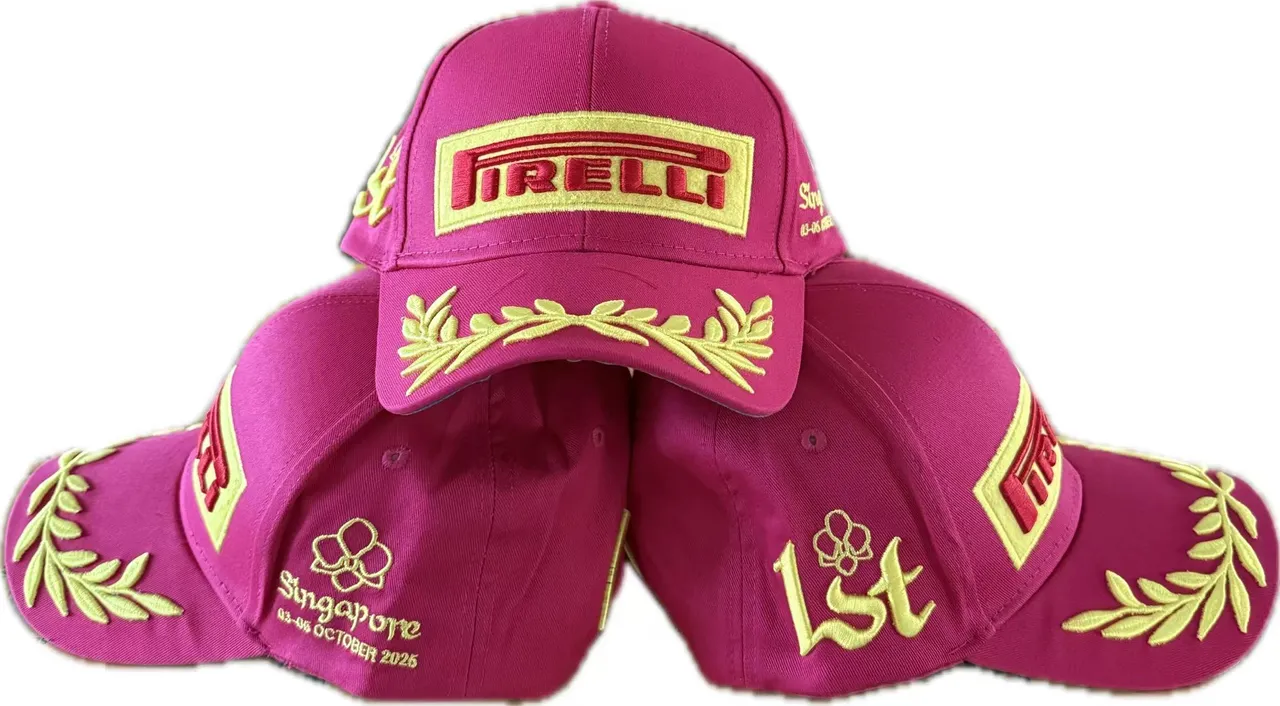 Pirelli Casquette de baseball noire et or logo brodé détail couronne de laurier 17