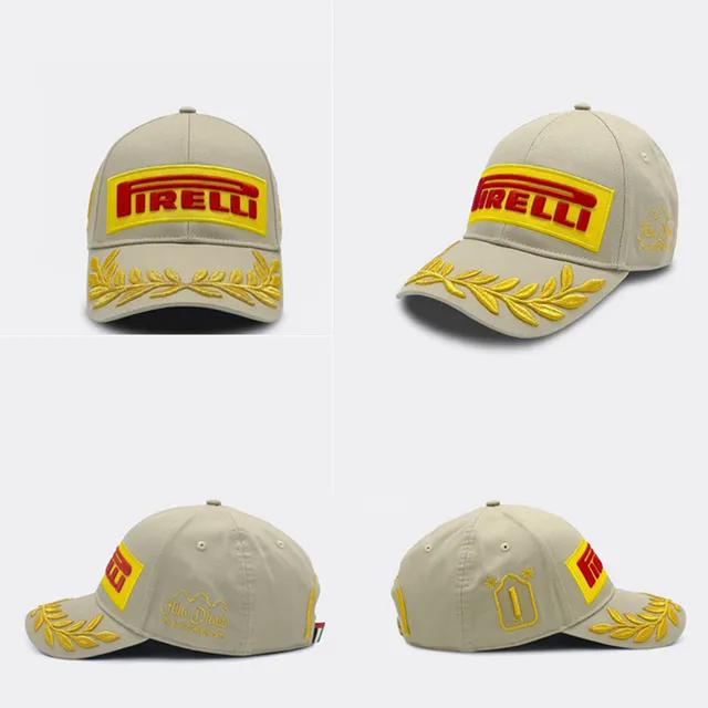 Pirelli Casquette de baseball noire et or logo brodé détail couronne de laurier 18