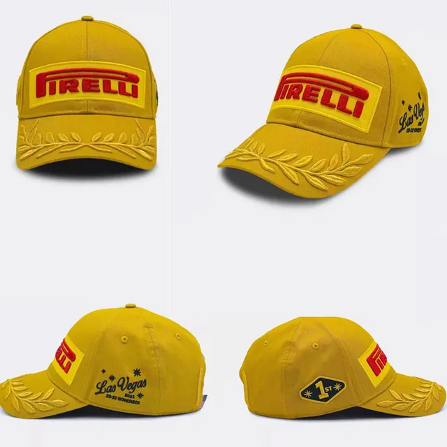 Pirelli Casquette de baseball noire et or logo brodé détail couronne de laurier 19
