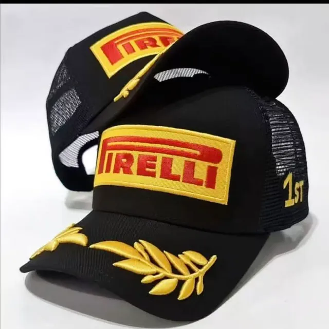 Pirelli Casquette de baseball noire et or logo brodé détail couronne de laurier 21