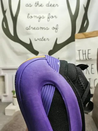 Purple and Black Low-Top Lace-Up Athletic Sneakers 3