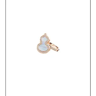 Qeelin Wulu Mother-of-Pearl and Pavé Diamond Ring