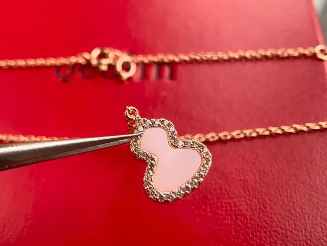 Qeelin Wulu Pink Enamel Pavé Pendant Necklace 2