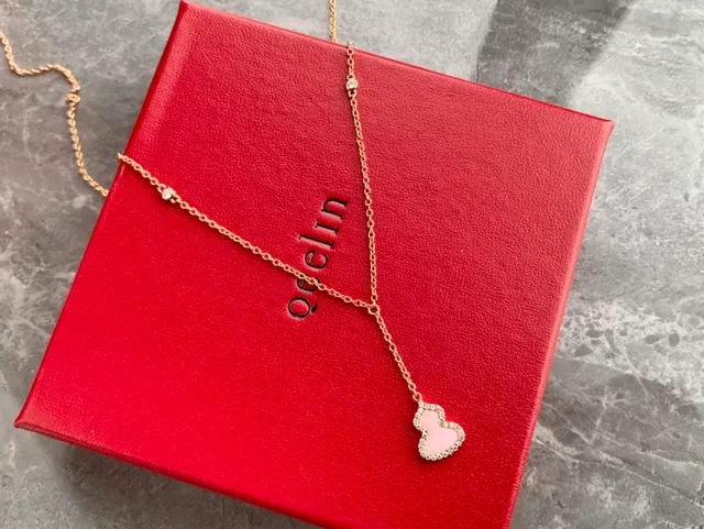 Qeelin Wulu Pink Enamel Pavé Pendant Necklace 3