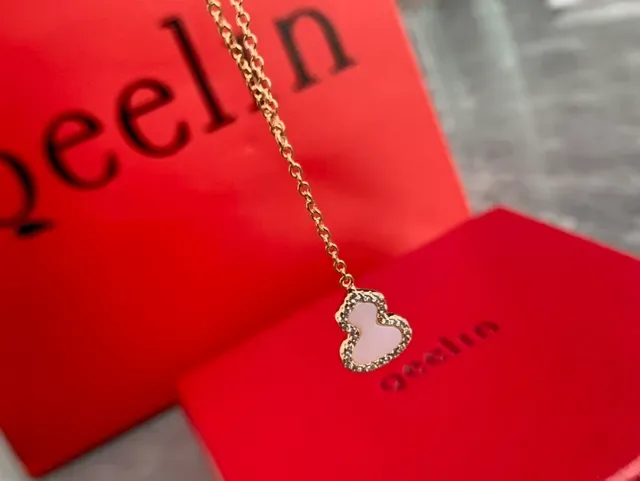 Qeelin Wulu Pink Enamel Pavé Pendant Necklace 5